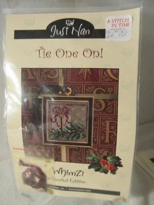 Just Nan TIE ONE ON! Patrón de punto de cruz contado con marco y adornos Foto 1 de 2