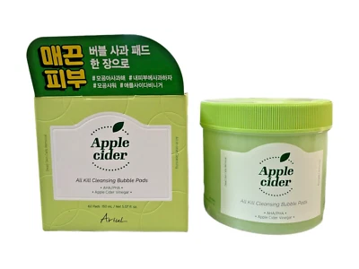 Ariul Apple Cider All Kill Cleansing Bubble Pads AHA PHA 60ct Korea Skincare NEW