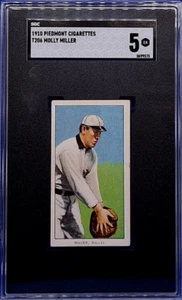 SGC 5 - 1909 T206 Piedmont 350 - Molly Miller SL Dallas Giants SOUTHERN LEAGUE - Picture 1 of 3