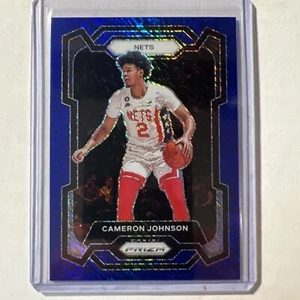 2023-24 Prizm Cameron Johnson Blue Shimmer Prizm #11/35 Nets - Picture 1 of 2
