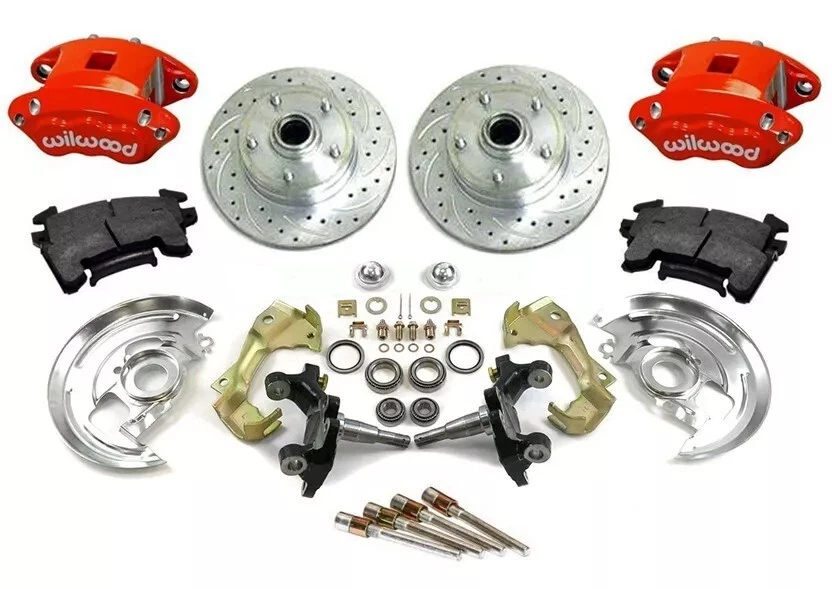 Oldsmobile Cutlass F85 1964 kit de freno de disco delantero conversión 2" rojo caída Wilwood Foto 1 de 1