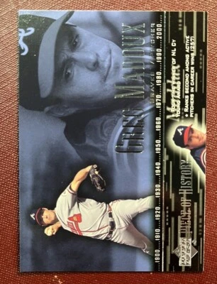 Greg Maddux 2002 Upper Deck Pieces Of History Card #50, NM-MT - Image 1 of 2