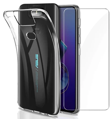 CUSTODIA Crystal Clear COVER TPU per ASUS ZENFONE 6 ZS630KL + VETRO TEMPERATO - Immagine 1 di 4