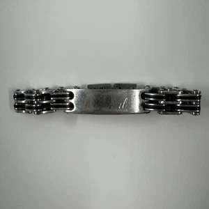 Men's Stainless Steal ID Bracelet 8.25 inches Engraved Trent - Picture 1 of 6