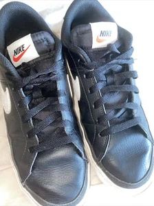 Nike Court Legacy Size Uk 6 Eu 40 US 8.5 Black/White Lace Up Trainers CU4149-001 - Picture 1 of 11
