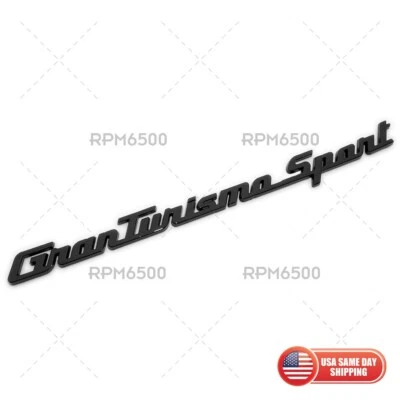 For Maserati Gran Turismo Sport Trunk Lid Nameplate Emblem Badge Gloss Black - Image 1 of 4