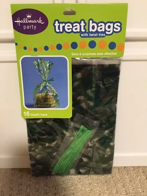 NUEVO Hallmark GI Joe Negro y Verde Fiesta Regalo Golosinas Saco Bolsas con Corbatas 16 Ct Foto 1 de 4