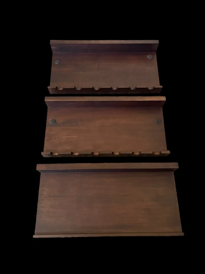 Juego de 3 estantes colgantes de madera para copas de vino y botellas de café espresso Pottery Barn Holman Foto 1 de 4