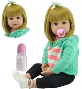 Beautiful 21.7 inch silicone doll, realistic silicone and vinyl. - Picture 1 of 6