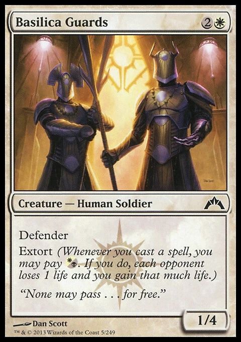 Magic the Gathering MTG Basilica Guards (5) Gatecrash   LP - Image 1 of 1