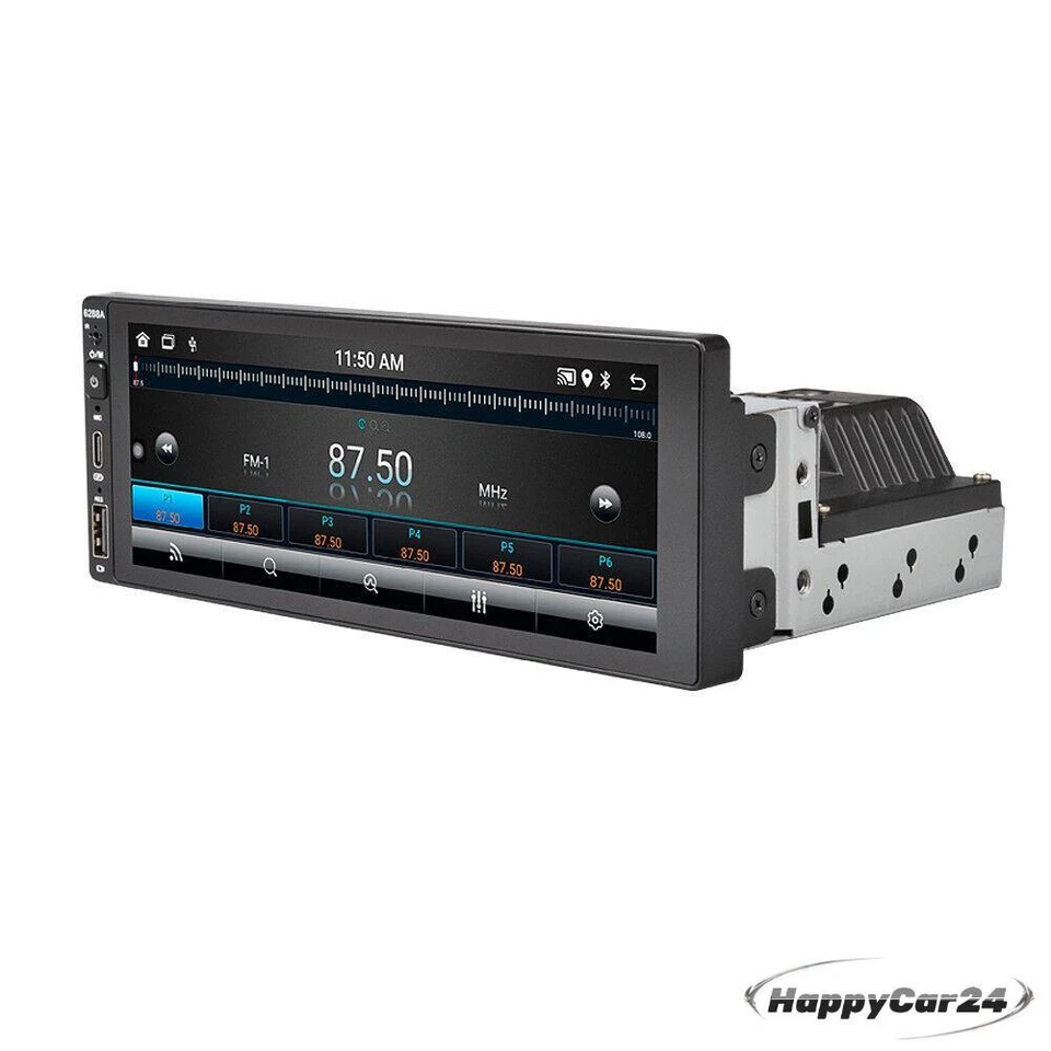 Radio de Coche Estéreo Pantalla Táctil 1Din Reproductor de Video Carplay Android Auto GPS WiFi Foto 1 de 4