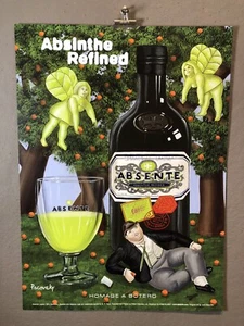 "Póster publicitario ABSINTHE, homenaje a un Botero del artista John Pacovsky, nuevo 19x26""" - Imagen 1 de 4