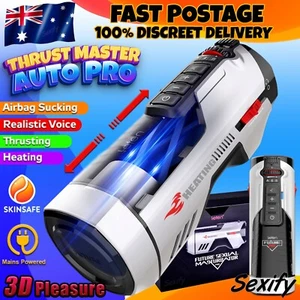 Automatic Telescopic Male Masturbator Auto Piston Thrusting Stroker Mens Sex Toy - Picture 1 of 24