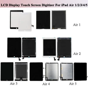 Lot de numériseurs écran tactile écran tactile pour iPad Air 1 2 9,7"/ 3 10,5"/ 4 5 10,9" LCD - Photo 1/17
