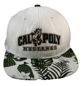 Cal Poly Mustangs Snap Bacck Cap Hat Top Of The World Trucker Hawaiian Brim - Picture 1 of 9