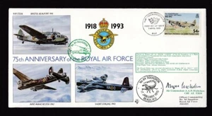 75th Anniversary RAF 1993 cover signed by Air Commodore Angus Nicholson - Picture 1 of 2