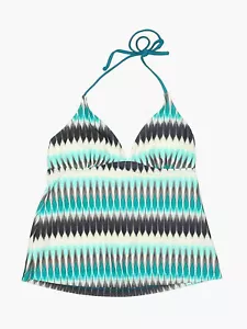 Converse Tankini Swimsuit Top Womens size Small Bathing Suit Top Teal & Gray - Picture 1 of 2