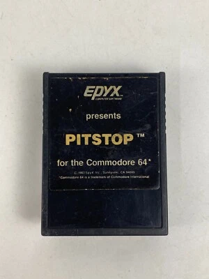 Vintage Epyx Pitstop COMMODORE 64 Game Cartridge 1983 - Image 1 of 4