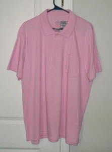 NWT~ST. JOHN'S BAY MENS (XL) SHORT SLEEVE PINK PERFORMANCE QUICK DRI POLO SHIRT! - Picture 1 of 4