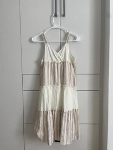 Zara Girls Embroidered Tiered Long Dress Multicolor Cream 11/12 - Picture 1 of 3
