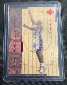 1998 Upper Deck Hardcourt Jordan Holding Court Chris Webber-Jordan Red 0612/2300 - Picture 1 of 2