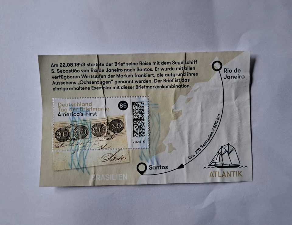 Stamp from Germany.  Mini Sheet.   85 Cent.   Used. - Image 1 of 1