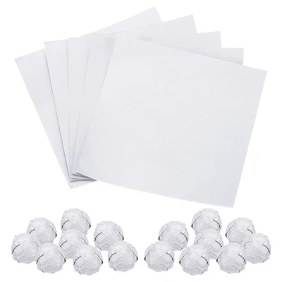 Papel de aluminio metálico plateado 100 un., papel de envolver textura a cuadros de 3x3" Foto 1 de 4