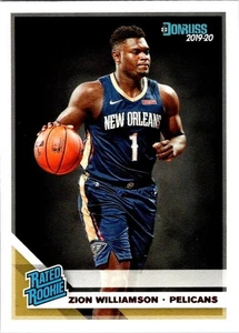 2019-20 Panini Donruss #201 Zion Williamson RC Rated Rookie Card NO Pelicans QTY - Picture 1 of 2