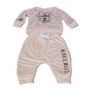 Disney Bebé Niña Minnie Mouse Sudadera Pantalones Sudadera Conjunto Usado Una Vez 3-6 M - Imagen 1 de 12