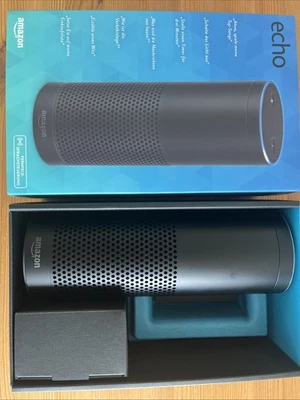 Amazon Echo (1. Generation) Sprachgesteuerter Smart Assistant - Schwarz - Bild 1 von 2