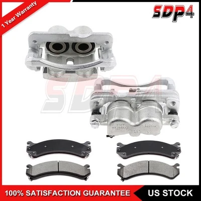 Front Pair Brake Calipers w/Bracket & Ceramic Pad Fits 2003-2005 GMC Savana 2500 - Image 1 of 4
