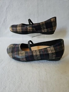 Scarpe Birkenstock Footprints lana plaid slip on Mary Janes taglia 38 US 7 - 7,5 - Foto 1 di 7