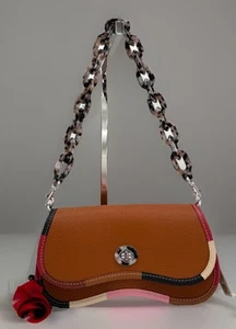 AUTÉNTICO NUEVO CON ETIQUETAS Bolso de Hombro Coach Coachtopia Ondulado Dinky Colorido Encuadernación-Ámbar Multi - Imagen 1 de 19
