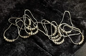 12 Pcs Set Stainless Steel Bathroom Shower Curtain Rings Hooks with Roller Ball - Picture 1 of 2