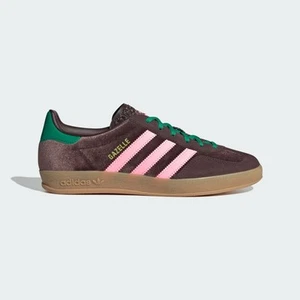 Zapatilla deportiva Adidas Gazelle W marrón oscuro/rosa brillante/verde corte (JI2714) - Imagen 1 de 8