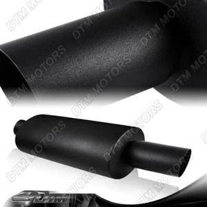 Silenciador de escape universal 3" punta inclinada T-304 Racing negro cermaico soldado - Imagen 1 de 6