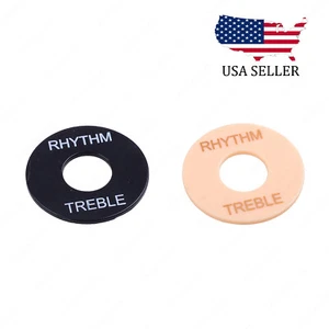 2x Black/C Plastic Rhythm Toggle Switch Plate For GIBSON EPI Les Paul SG Guitar - Picture 1 of 3