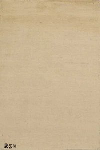 Handmade Gabbeh Solid Design Wool Modern Rug - Ivory" 3x4 ft - Picture 1 of 12