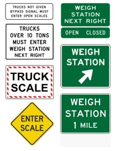 1:24 1:25 G scale model car weigh station semi truck traffic street signs - Picture 1 of 1