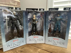 The Witcher Netflix Geralt, Ciri, and Jaskier  McFarlane Action Figure Lot Of 3 - Picture 1 of 6