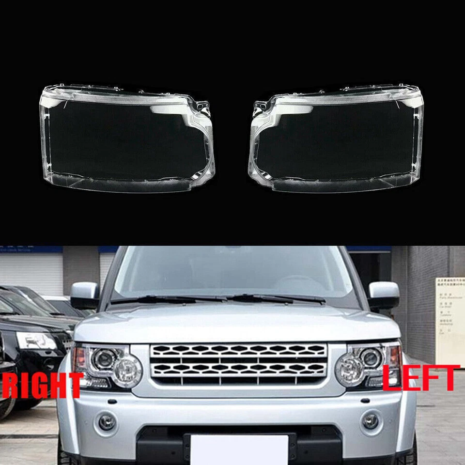 For Land Rover Discovery 4 LR4 2010-2013 Headlight Lens Cover Shell Pair - image 1 of 4