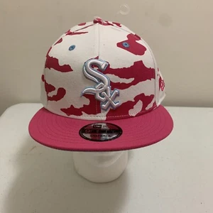 Nuevo New Era 9Fifty Chicago Medias Blancas MLB Hombres OSFA Blanco/Rosa Sombrero a presión - Imagen 1 de 8