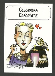 Queen Cleopatra of Egypt Color Caricature Card from Canada