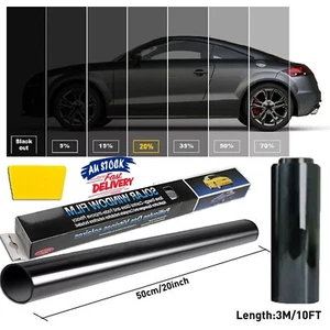 3M Window Tint Film Black Roll Car Tint Film VLT 5/15/25/35/50% 10ft Car or Home - Picture 1 of 23