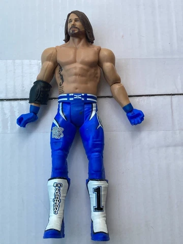 WWE AJ Styles Wrestling Action Figure Mattel 2017 Blue Pants Cover