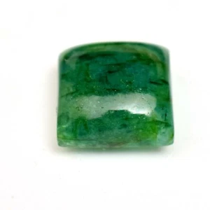 22.15 Ct Natural Zambian Emerald Cabochon Square Shape Loose Certified Gemstone - Picture 1 of 5