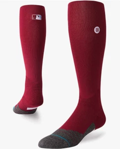Men's MLB Baseball Diamond Pro OTC On Field Dark Maroon Knee Socks - Size Large - Picture 1 of 4
