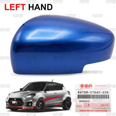 Lh Blue Mirror Wing Cover Fits Suzuki Swift Hatchback GLX Top Model 2018 2021 - Image 1 of 4