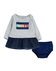2-teiliges Levi's Baby Mädchen Outfit/T-Shirt Kleid, Größe 12 Monate (MP) - Bild 1 von 5
