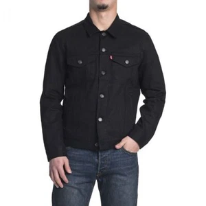 Levis Trucker Jacket Big And Tall Denim Jacket Levis Color Polish Black - Picture 1 of 2